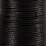 Cordon satin - noir - 50 m