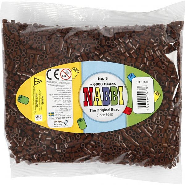 Perles tube - marron (32229) - moyen - 6000 pcs