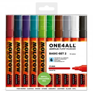 Marqueurs acryliques One4All 4mm 10 stylos - Basic II Marqueurs acryliques One4All 4mm 10 stylos - Basic II