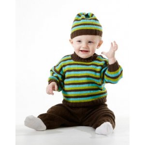 Patron tricot - Pull rayé, pantalon et bonnet Patron tricot - Pull rayé, pantalon et bonnet