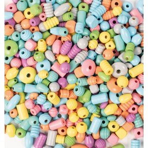 Perles en bois pastel 750 g Perles en bois pastel 750 g
