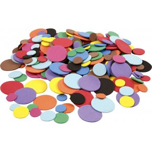 Cercles décoratifs en caoutchouc - couleurs mélangées - 300 pcs Cercles décoratifs en caoutchouc - couleurs mélangées - 300 pcs