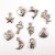 Breloques en plastique, argentées, 9 formes, 200 pces Breloques en plastique, argentées, 9 formes, 200 pces
