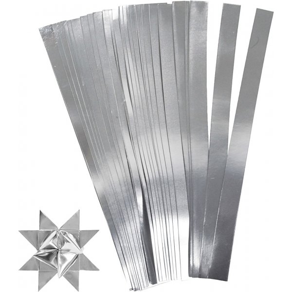 Bandes toiles - argent - 4,5 cm - 100 bandes