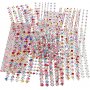 Strass - 2-10 mm - 27 x 9 cm, 12 feuilles, Le contenu peut varier
