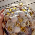 Image client Boules de verre scintillantes 18 - 20 mm - jaune 100 g / 20 pcs.