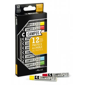 Coffret pastel à l'huile Campus 12 Crayons assortis Coffret pastel à l'huile Campus 12 Crayons assortis