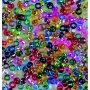Perles rocaille doubles argent - couleurs mlanges