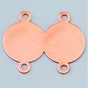 Pendentif 21 x 27 mm - rond double 4 trous Pendentif 21 x 27 mm - rond double 4 trous