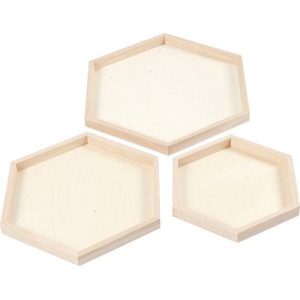 Rondelles - hexagonales - 3 pcs Rondelles - hexagonales - 3 pcs