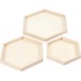 Rondelles - hexagonales - 3 pcs