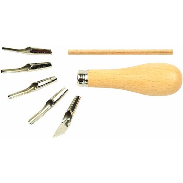 Outils pour l'impression sur linoléum - 5 feuilles Outils pour l'impression sur linoléum - 5 feuilles