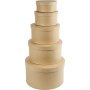 Boîtes à chapeaux rondes - 5 pcs