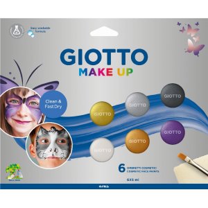 Peinture pour le visage Giotto 6x5 ml - Métallisé Peinture pour le visage Giotto 6x5 ml - Métallisé