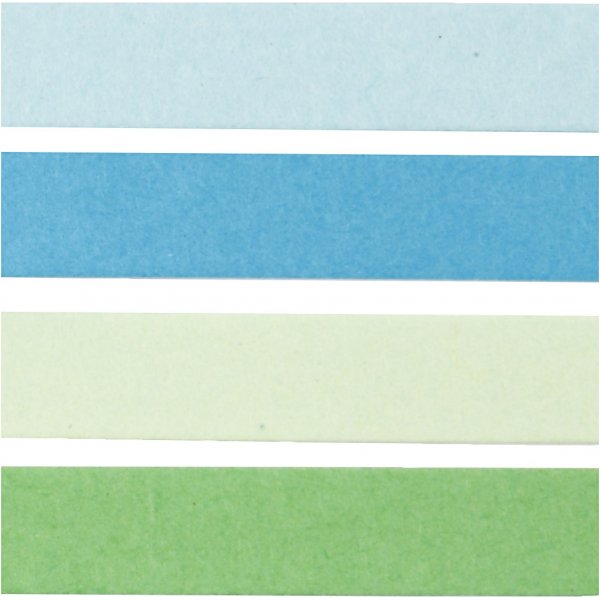 Bandes de quilling - bleu - vert - vert lime - turquoise - 100 pcs