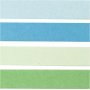 Bandes de quilling - bleu - vert - vert lime - turquoise - 100 pcs