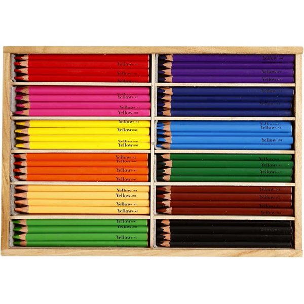 Crayons de couleur - 5 mm - couleurs mlanges - 144 pcs