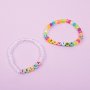 Perles lettres pastel 6,5 x - 6,5 mm - 750 pcs