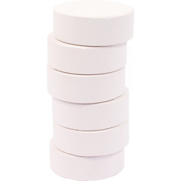 Rondelles de couleur 44 mm - blanc - 6 pcs