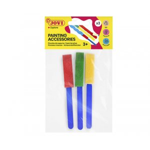 La brosse en mousse - Jovi - 3 brosses en mousse fines et plates La brosse en mousse - Jovi - 3 brosses en mousse fines et plates
