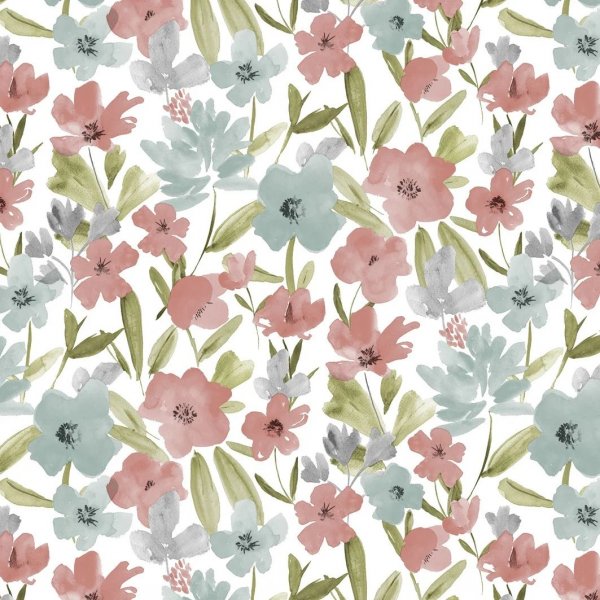 Tissu cir PVC Fleur - Pche