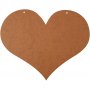 Coeur en bois avec 2 trous